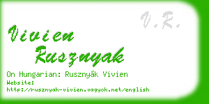 vivien rusznyak business card