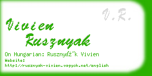 vivien rusznyak business card